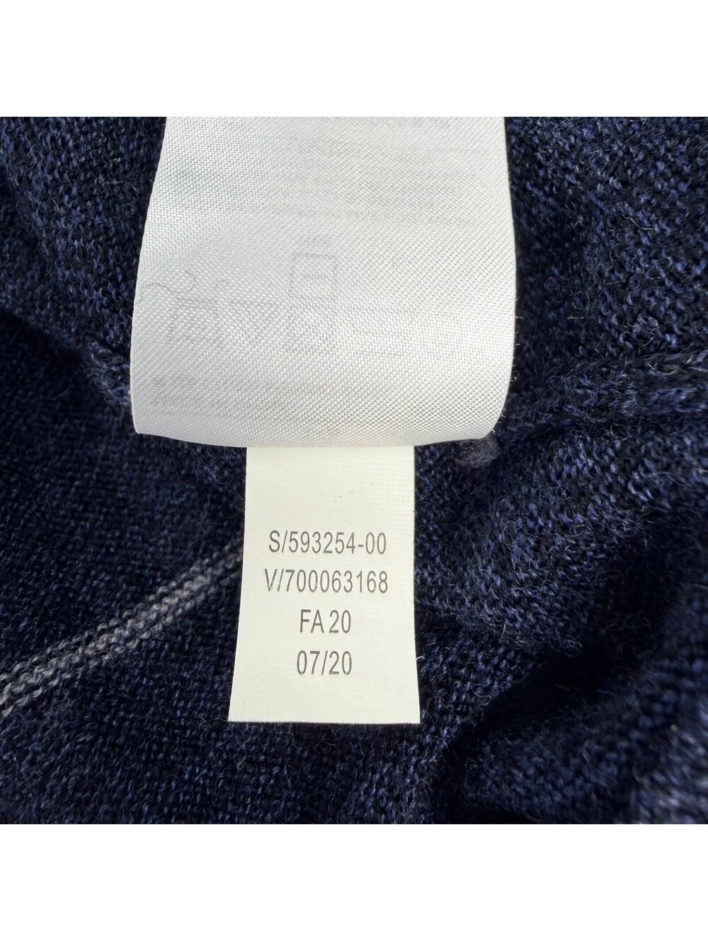 Banana Republic Men's XL 100% Merino Wool Navy Stripe Crewneck 593254